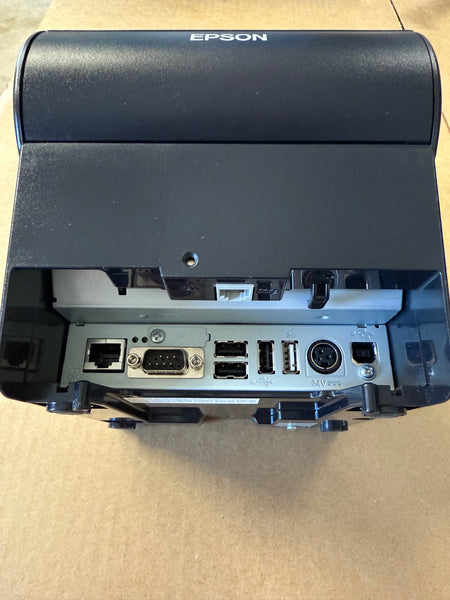 美品!epson TM−T88Ⅵ Bluetooth サーマルプリンタ使用少 エプソン TM-T88VI サーマルレシートプリンター シリアルホワイト