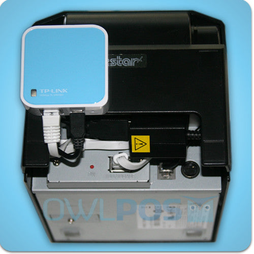 Wireless Star TSP650II Thermal Receipt Printer with Wifi Power