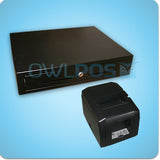 Square Compatible Cash Drawer and Receipt Printer